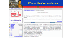 Desktop Screenshot of efemeridesvenezolanas.com